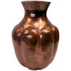Folk Art Pumpkin Copper Vase