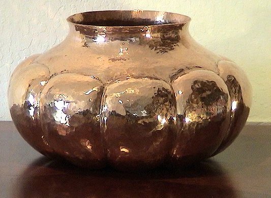 Arts & Crafts Polished Copper Vase