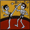 TalaMex Karate. Day-Of-The-Dead Clay Tile