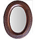 Art Oval Hammered Copper Mirror