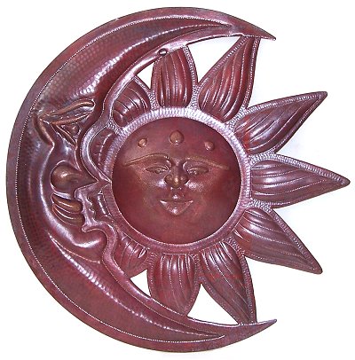 Eclipse Hammered Natural Copper Sunface