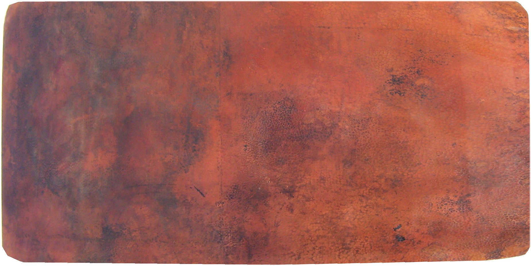Rectangular Hammered Copper Table Top