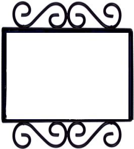 Wrought Iron House Number Frame Colonial 2-Tiles