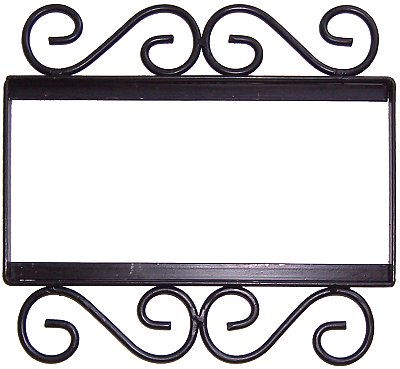Wrought Iron House Number Frame Colonial 3-Tiles