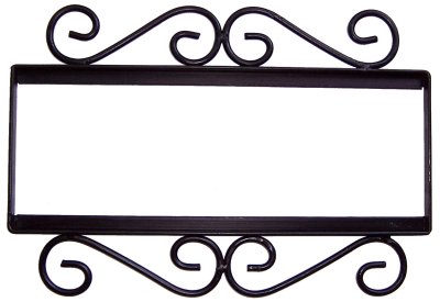 Wrought Iron House Number Frame Colonial 4-Tiles