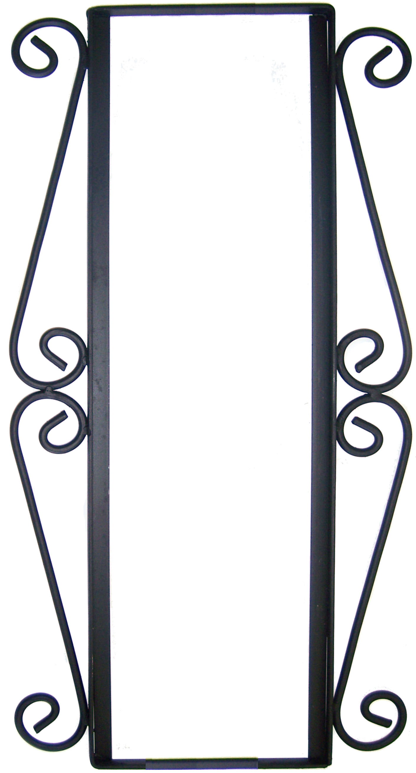 Wrought Iron Vertical House Number Frame Hacienda 3-Tiles