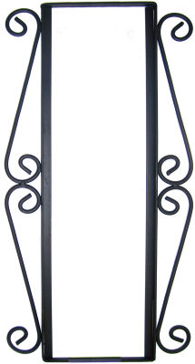 Wrought Iron Vertical House Number Frame Colonial-Desert 3-Tiles