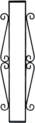 Wrought Iron House Number Vertical Frame Mission 5-Tiles