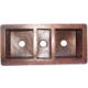 Triple Bowl Hammered Copper Kitchen Sink