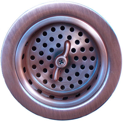 Handle Antique Copper Kitchen Sink Strainer - 120/08A