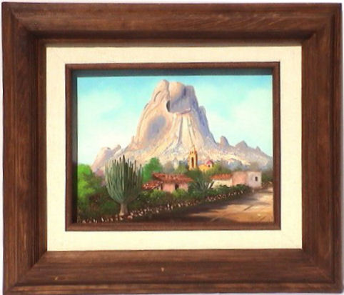 Bernal Rock, Qro. Mexico. Mexican Contemporary Oil Painting