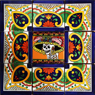 TalaMex Pola Mexican Tile Set Backsplash Mural