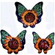TalaMex Sunflower Talavera Ceramic Butterfly Set (3)