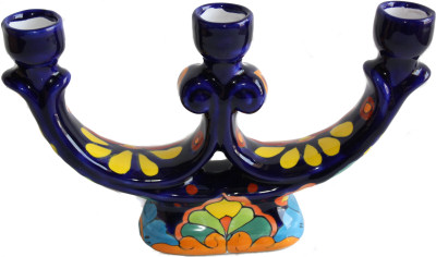 Rainbow Talavera Candle Holder