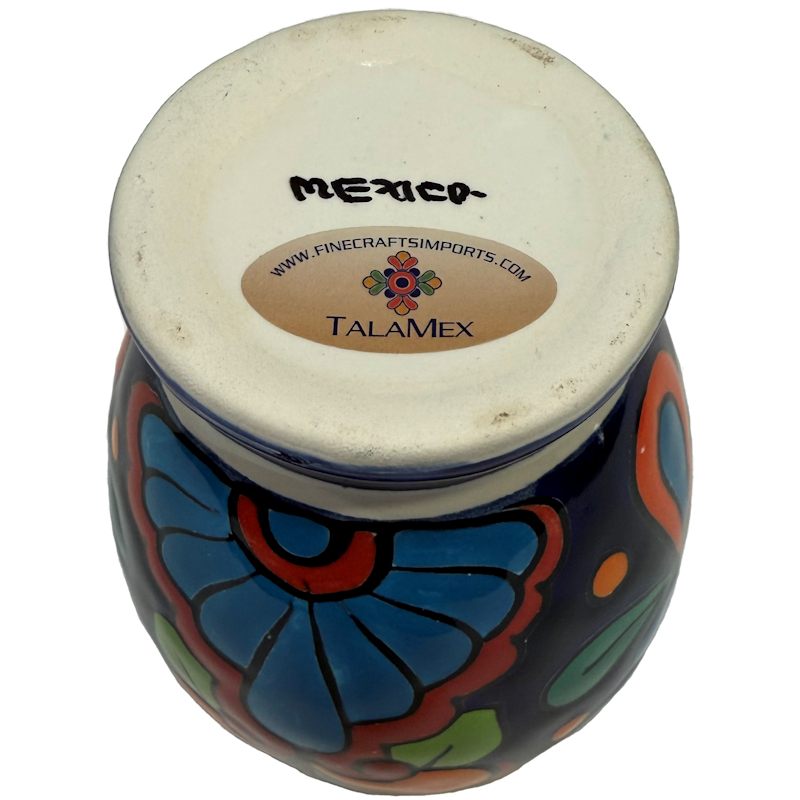 TalaMex Vallarta Rainbow Talavera Vase Details
