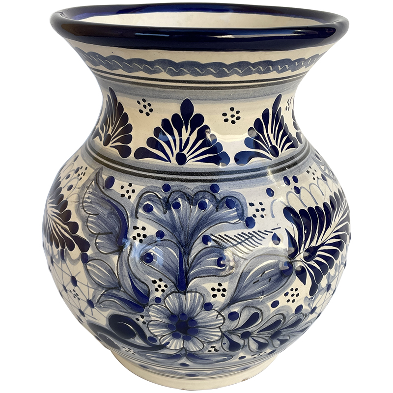 TalaMex Traditional Handmade Mexican Talavera Flower Vase