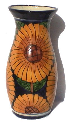 Sunflowers Talavera Round Flower Vase