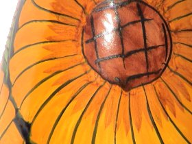 Sunflowers Talavera Round Flower Vase Details