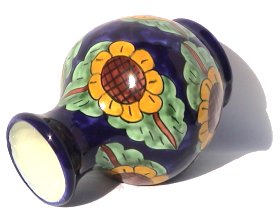 Sunflower Talavera Round Flower Vase Details