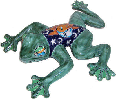 TalaMex Eclipse Talavera Ceramic Frog Details