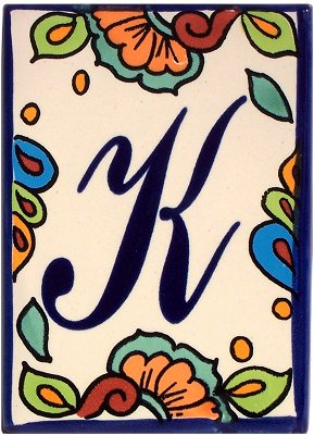 Hacienda Talavera Ceramic House Letter K