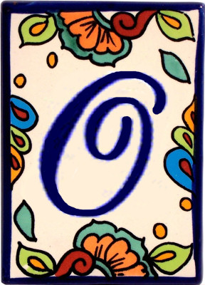Hacienda Talavera Ceramic House Letter O