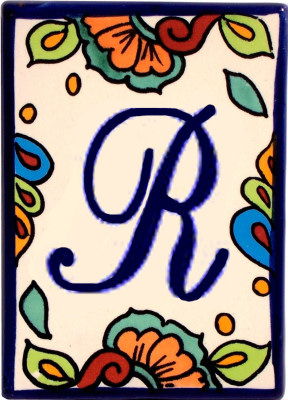 Hacienda Talavera Ceramic House Letter R