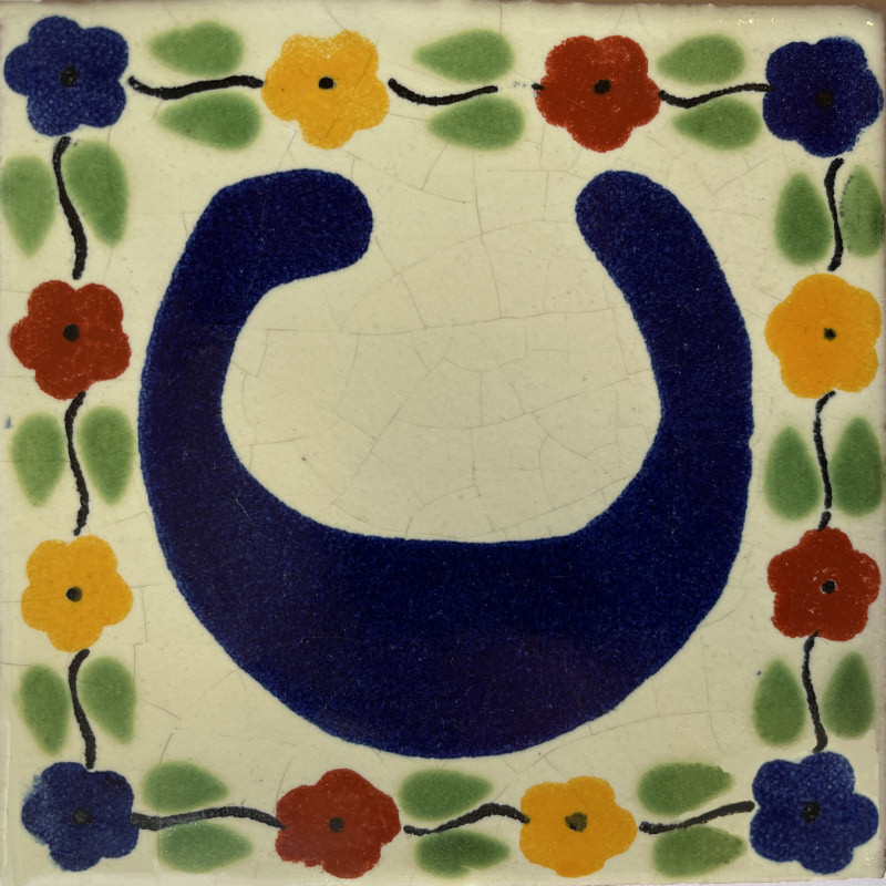 Bouquet Talavera Clay House Letter C