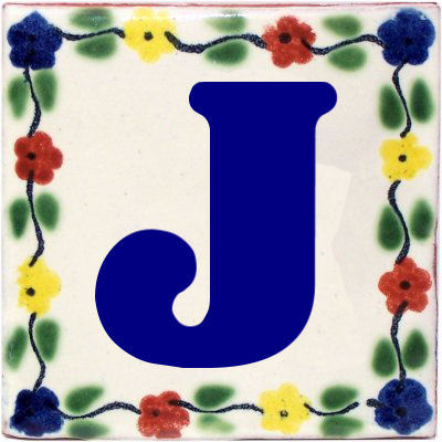 Bouquet Talavera Clay House Letter J