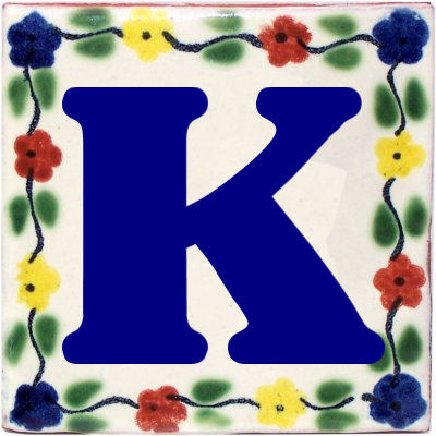 Bouquet Talavera Clay House Letter K