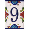 TalaMex Mexican Talavera Mission Tile House Number Nine