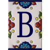 TalaMex Mexican Talavera Mission Tile House Letter B