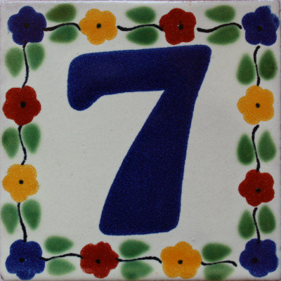 Bouquet Talavera Tile Number Seven