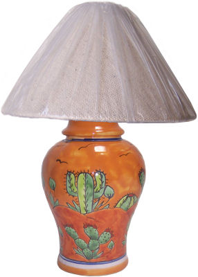 TalaMex Desert Talavera Ceramic Lamp