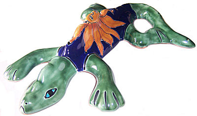TalaMex Tiny Sun Garden Ceramic Lizard Close-Up