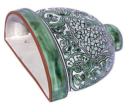 Green with White background Talavera Planter Details