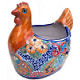 TalaMex Multicolor Chicken Talavera Ceramic Planter