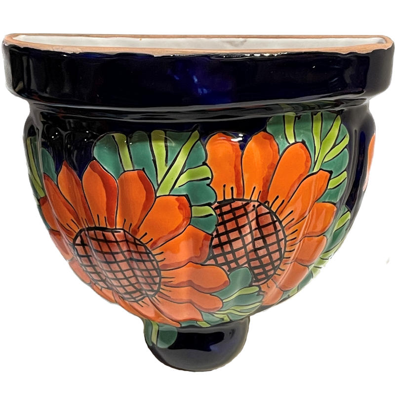 TalaMex Sunflower Talavera Planter