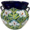 TalaMex Medium-Sized Blue Lily Mexican Colors Talavera Ceramic Garden Pot