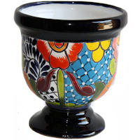 TalaMex Abasolo Mexican Colors Talavera Ceramic Garden Pot