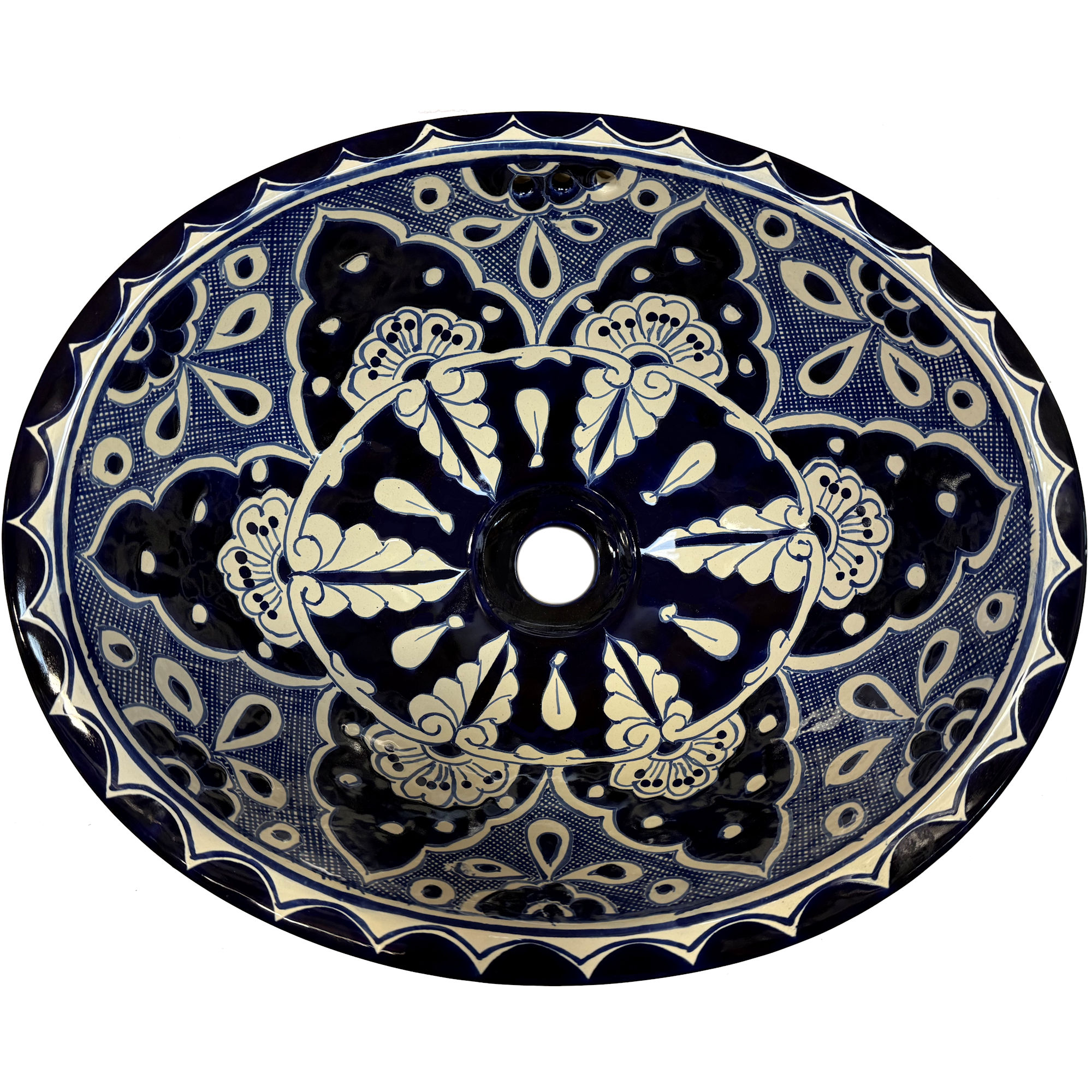 TalaMex Traditional Ceramic Talavera Mexican Bathroom Sink