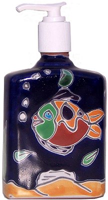 Fish Talavera Soap Container