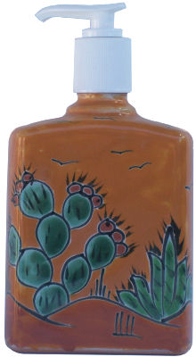 Desert Talavera Soap Container