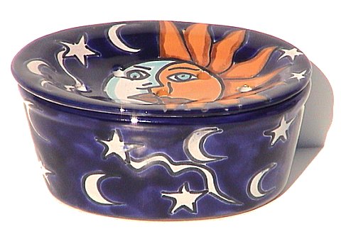 Sun and Moon Talavera Soap Dish