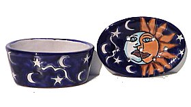 Sun and Moon Talavera Soap Dish Details