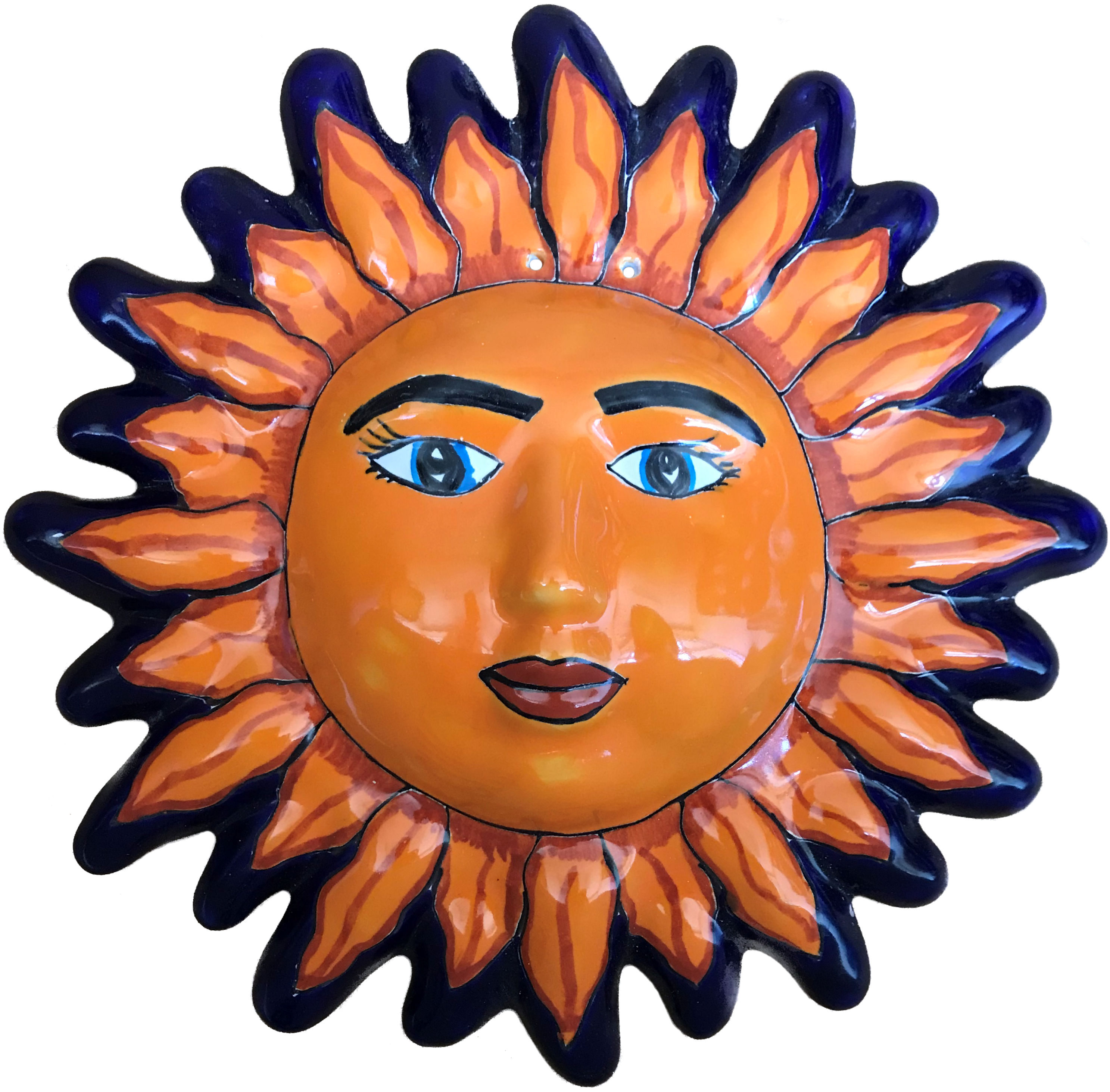 Medium-Sized Talavera Ceramic Sun Face