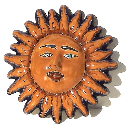 Small-Sized Talavera Ceramic Sun Face