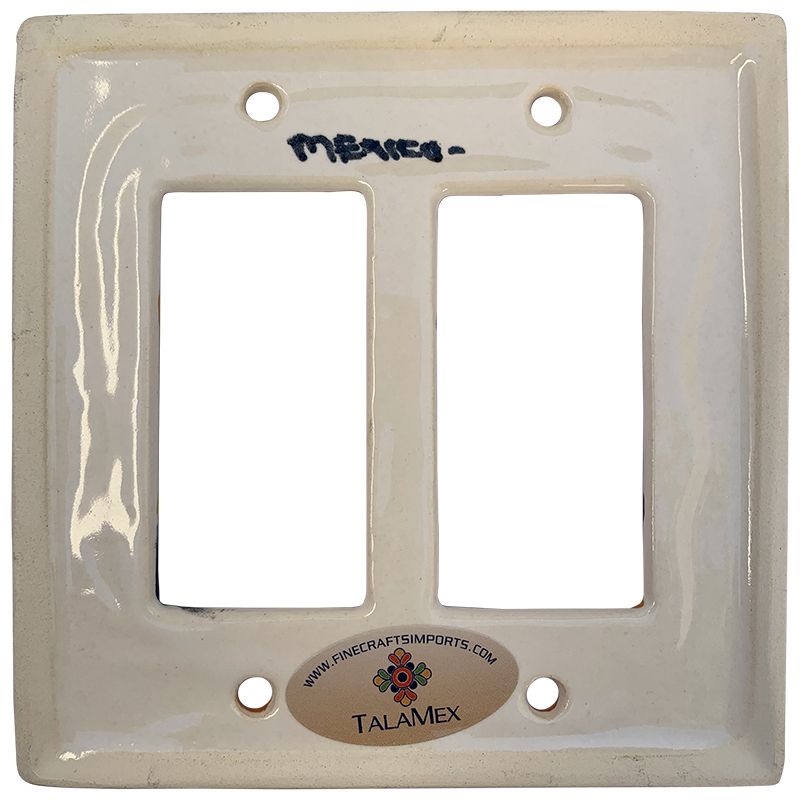TalaMex Desert Double GFI/Rocker Mexican Talavera Ceramic Switch Plate Details