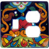 TalaMex Rainbow Toggle-Outlet Mexican Talavera Ceramic Switch Plate