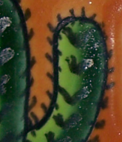 TalaMex Desert Quadruple Toggle Mexican Talavera Ceramic Switch Plate Close-Up